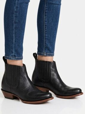 {Sz10} JB Dillon Ankle Boots Heeled Slip On Leather Women’s